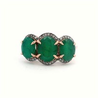 14ct R/G Emerald 4.28ct ring