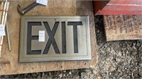Metal exit sign