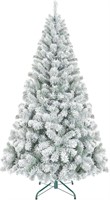6ft Snow Flocked Christmas Tree  678 Tips