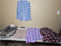 5 jackets and blouses sz M