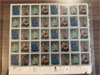 QTY 40 1 SHEET 29C ROCKS AND MINERALS STAMPS