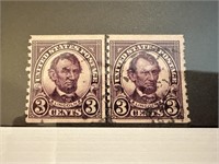 2PC 3C LINCOLN STAMPS