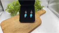 .925 Sterling Silver and Turquoise Reverse