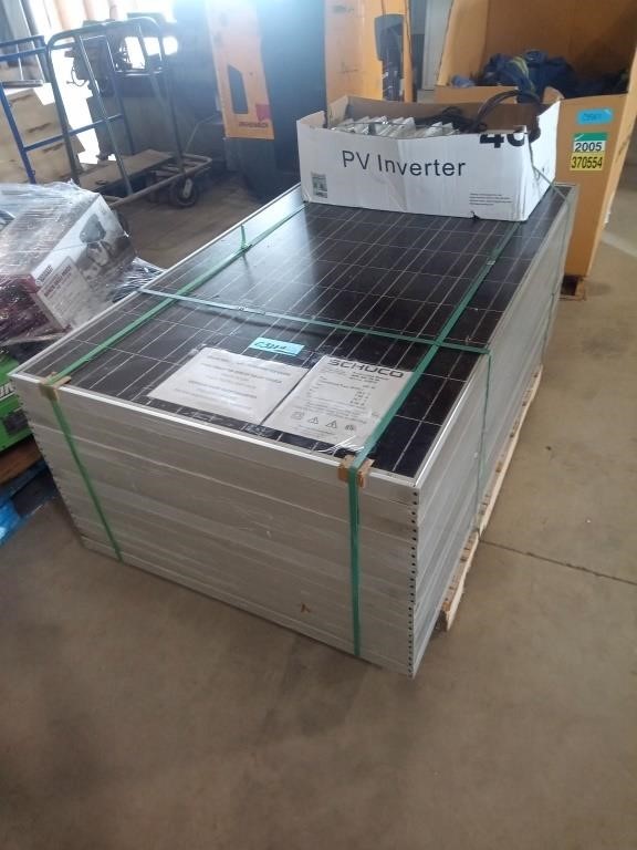 (13) 200 Watt Sharp Solar Panels & Inverters