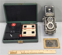 Minolta Autocord Camera; Tintype etc