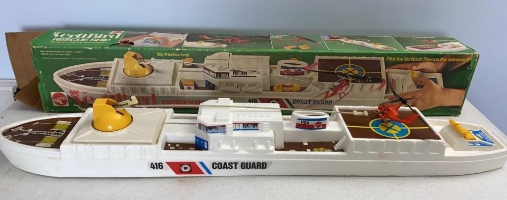 VTG Mattel Vertibird Rescue Ship & box