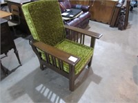 Vintage Wooden Chair with Upholstered Cushions