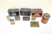 Lot of vintage tins