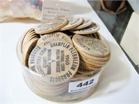Lot: Champlin souvenir wooden dollars