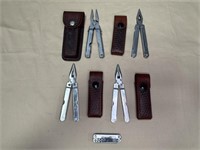 (3) LEATHERMAN, (1) GERBER MULTI PLIER, TOOLS