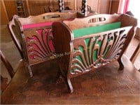 Relief Carved Magazine Rack