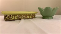 MCM green ceramic planter / pottery