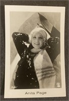 ANITA PAGE: Antique Tobacco Card (1933)