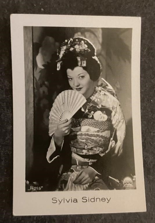 SYLVIA SIDNEY: Antique Tobacco Card (1933)