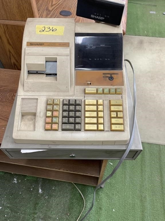 Sharp cash register  no key