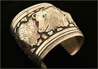 Three Bear Sterling Silver Cuff by Tommy Singer
