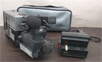Box Zenith VHS C Movie Camera, Polaroid Camera
