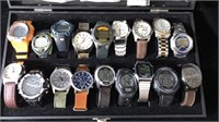 18 Timex Watches in Watch Case