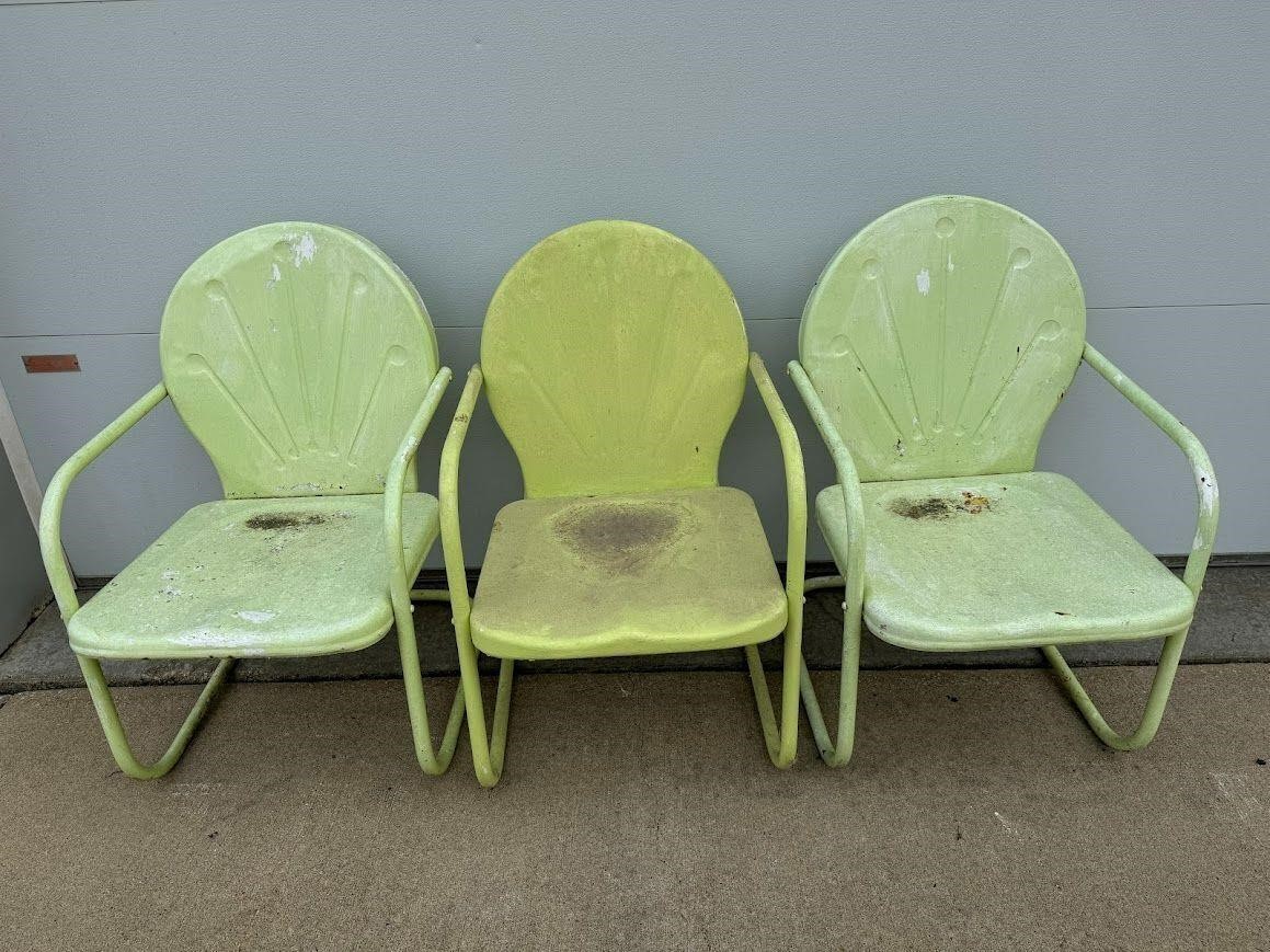 3 Vintage Lawn Chairs