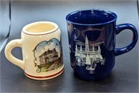 2 Vintage Ceramic Souvenir Mugs Mozart Pepperell