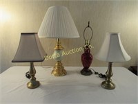 4 ASSORTED TABLE LAMPS: