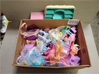 Box of My Little Ponys and Accessories