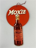Early CardBoard Moxie Soda Advertising Sign.