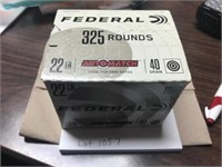 325 Rounds Of Federal .22 Lr Ammo, 1 Box