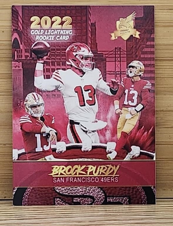 Brock Purdy 2022 Gold Lighting Rookie Card