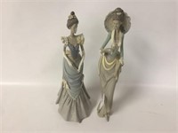 Pair of 12" Porcelain Figurines