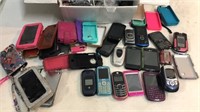 Cell Phones w/ Cases & Chargers Q7C