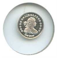 1 gram Silver Round - Liberty Bust, .999 Fine