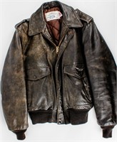 Vintage Schott Leather Aviator Style Flight Jacket