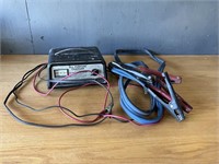 Battery charger and jumper cables