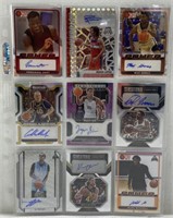 9x Basketball High End autographed cards