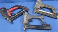 3 Pneumatic Staplers incl Craftsman, Accuset &