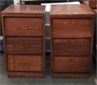 Pair Night Stands Approx 16" x 16" x 29"H