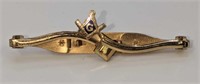 Anson Gold Tone Masonic Mason Tie Clip