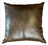 (2) Studiochic Home Faux Leather Decorative Pillow