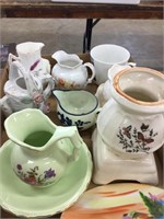 Mini porcelain pitchers and other decorative