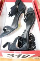 Vaneli Black Suede Heels (Size 6.5)