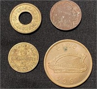 Group of Vintage Tokens and Coins