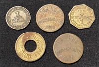 Group of Vintage Tokens