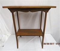 Elm 2 tier parlour table 25 X 18.5 X 30"H