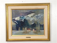 James Whitlow Framed Oil Painting 27" x 23"