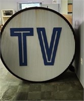 60 INCH ROUND DOUBLE SIDED TV SIGN