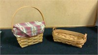 Longaberger Basket with liner and plastic