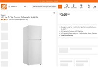 W5564  Vissani 10.1 cu. ft. Freezer in White