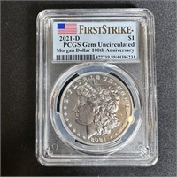 RARE 2021-D Silver Morgan Dollar PCGS Gem First