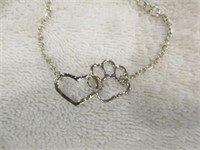 HEART AND PAW PRINT BRACELET